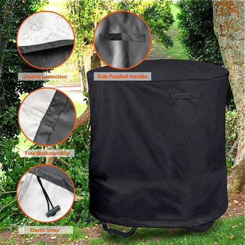 Aaaspark wood chipper cover elastic hem cord demonstrates secure fit