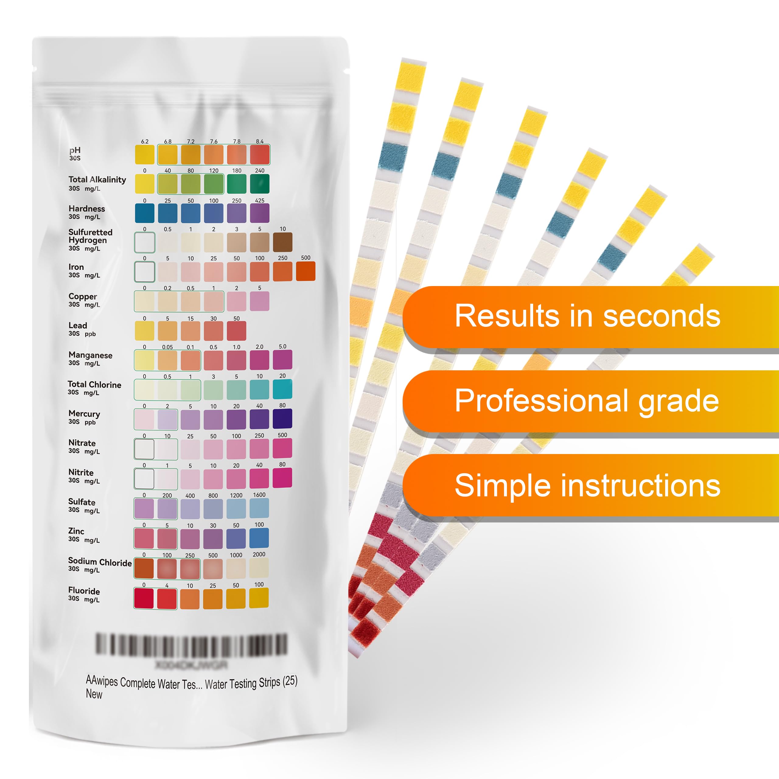 AAwipes bag pack of 25 strips for compact storage and ongoing monitoring