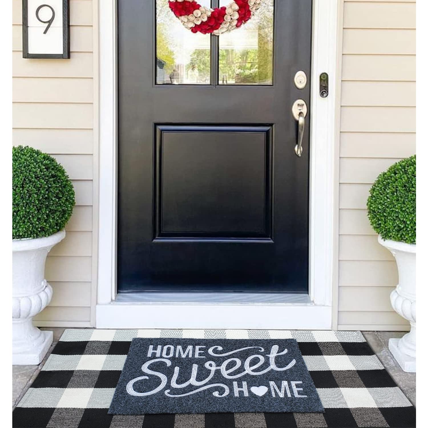 AAZZKANG front door mat suitable for patios, garages and entrances