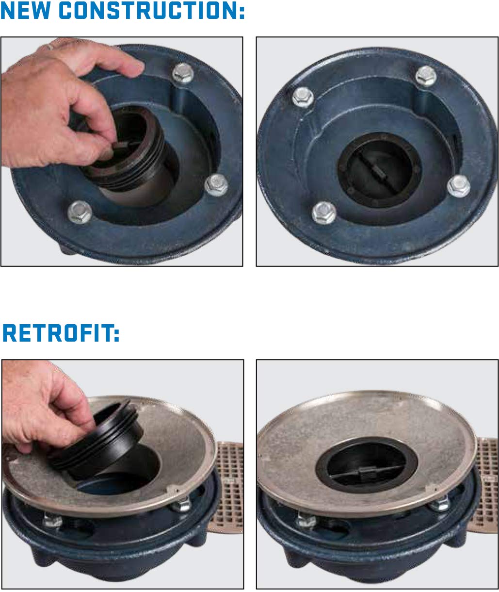 AB&A Trap-Tite in-use demonstrates inner flaps opening for liquids.
