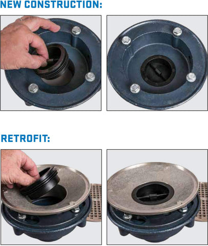 AB&A Trap-Tite in-use demonstrates inner flaps opening for liquids.