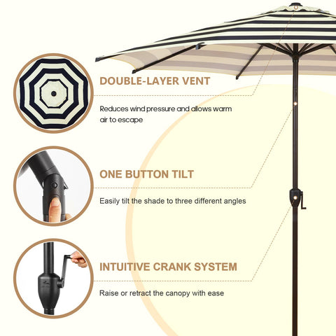Abba Patio Lyon umbrella delivers UPF 50+ protection on sunny days