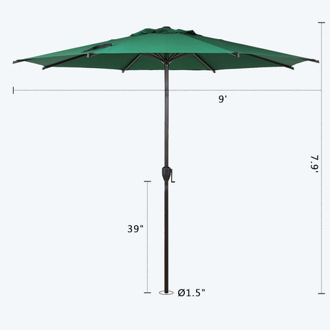 Abba Patio Lyon umbrella crank operation enabling height and angle control