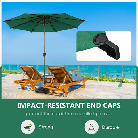 Abba Patio Lyon umbrella waterproof canopy keeps guests dry during light rain