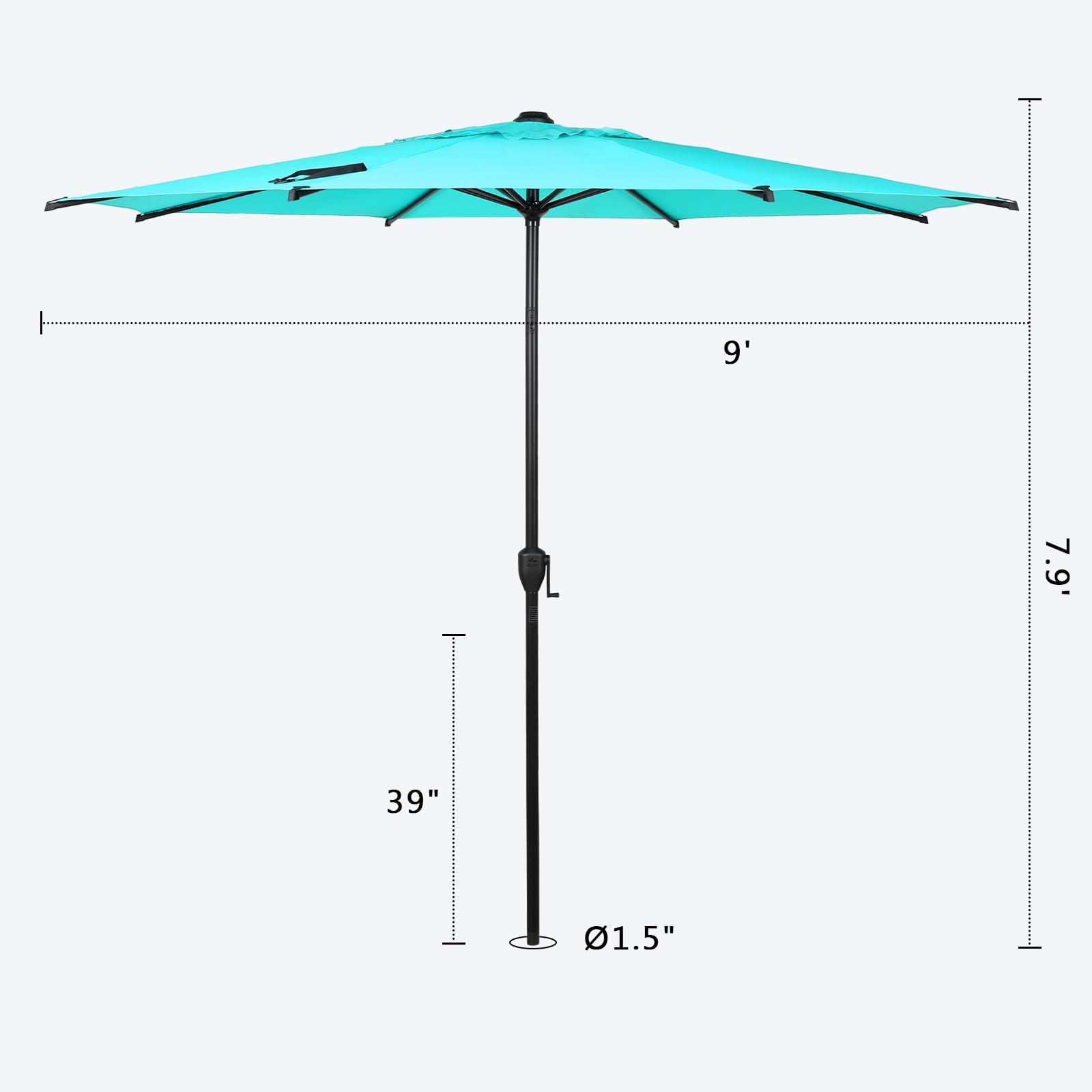 Abba Patio Lyon with push-button tilt offers flexible sun coverage.