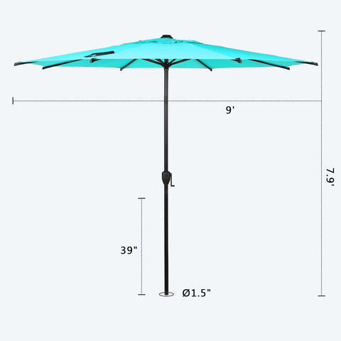 Abba Patio Lyon with push-button tilt offers flexible sun coverage.