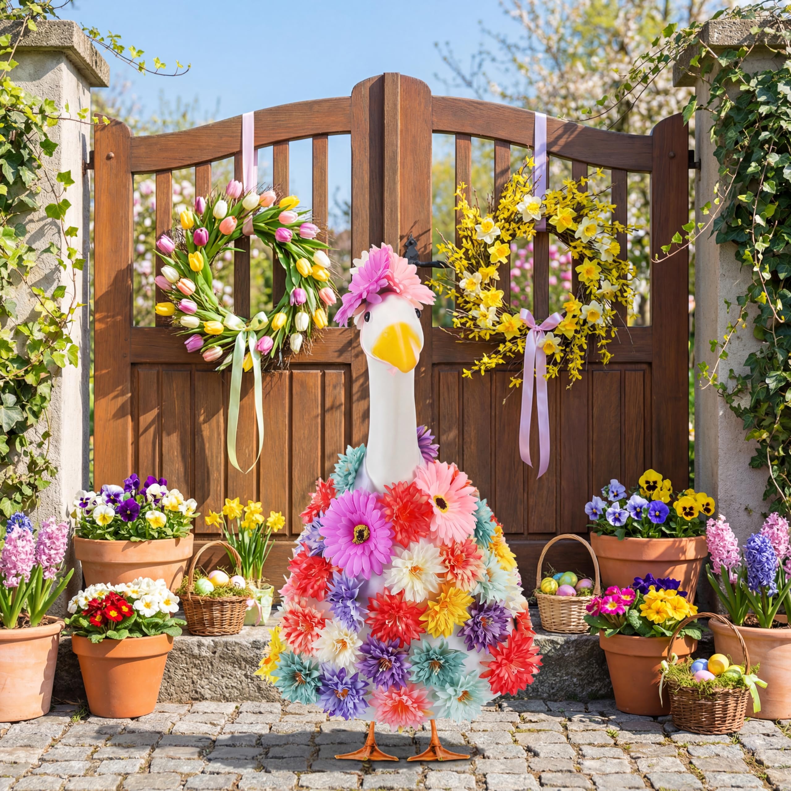 Abbylike bright white and orange details brighten patios and porches