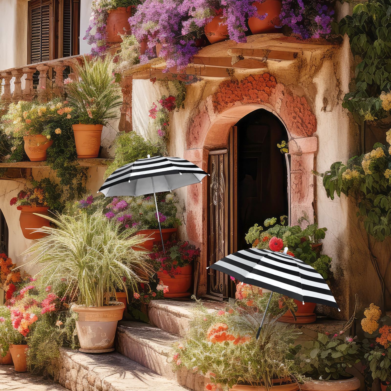 Abbylike festive garden decor doubles as a photo backdrop for gatherings.