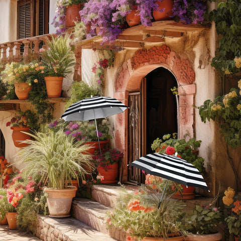 Abbylike festive garden decor doubles as a photo backdrop for gatherings.