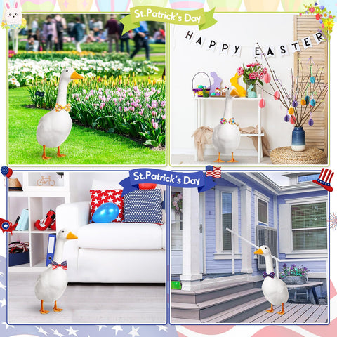 Abbylike 4th of July bow-tie set adds patriotic yard flair.