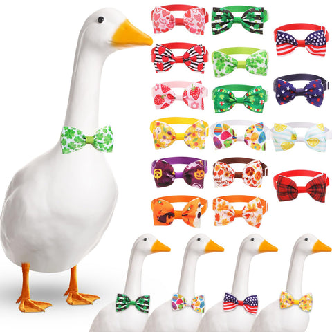 Abbylike goose bow-tie valentines pattern enhances festive porch charm.