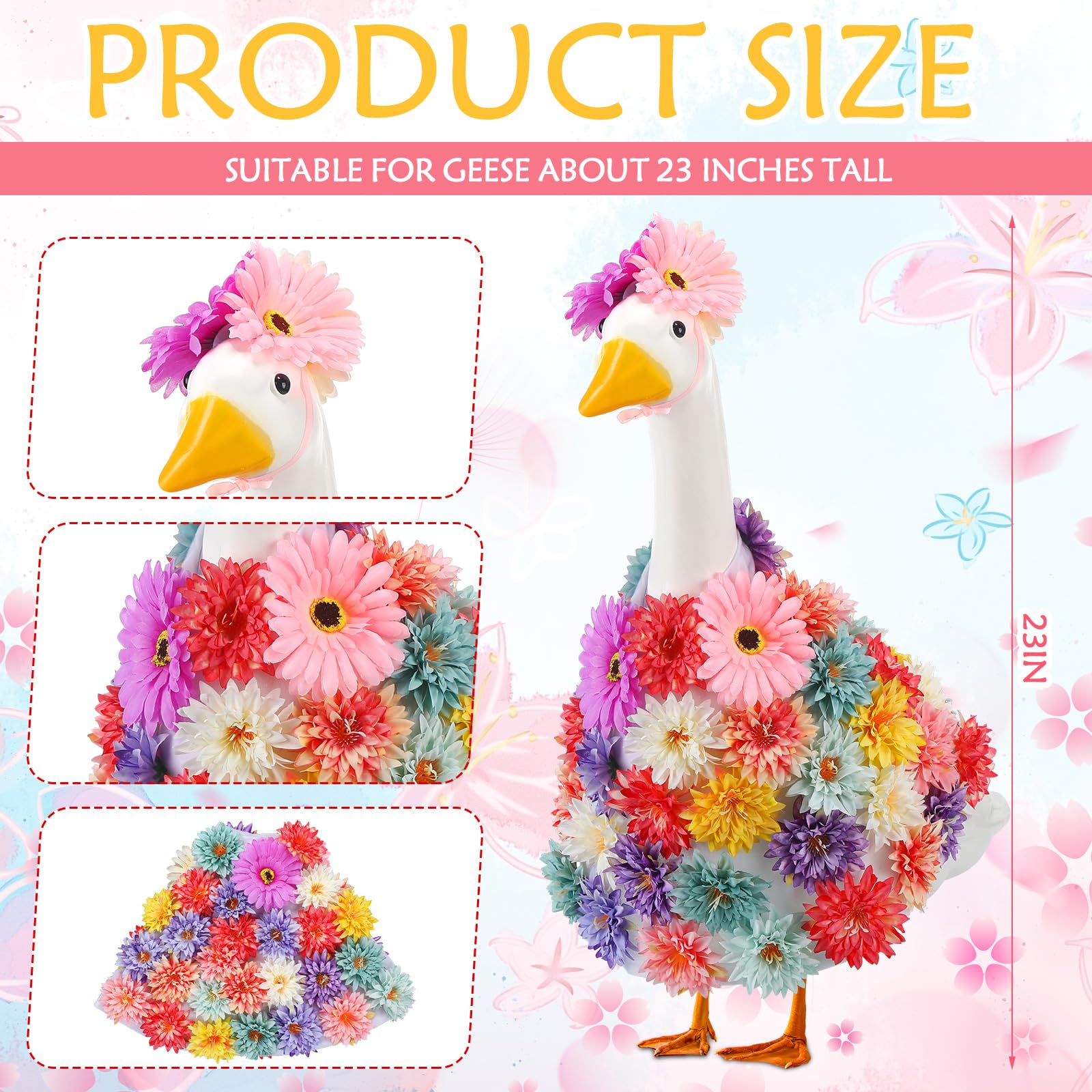 Abbylike indoor-outdoor goose dress becomes a charming garden centerpiece
