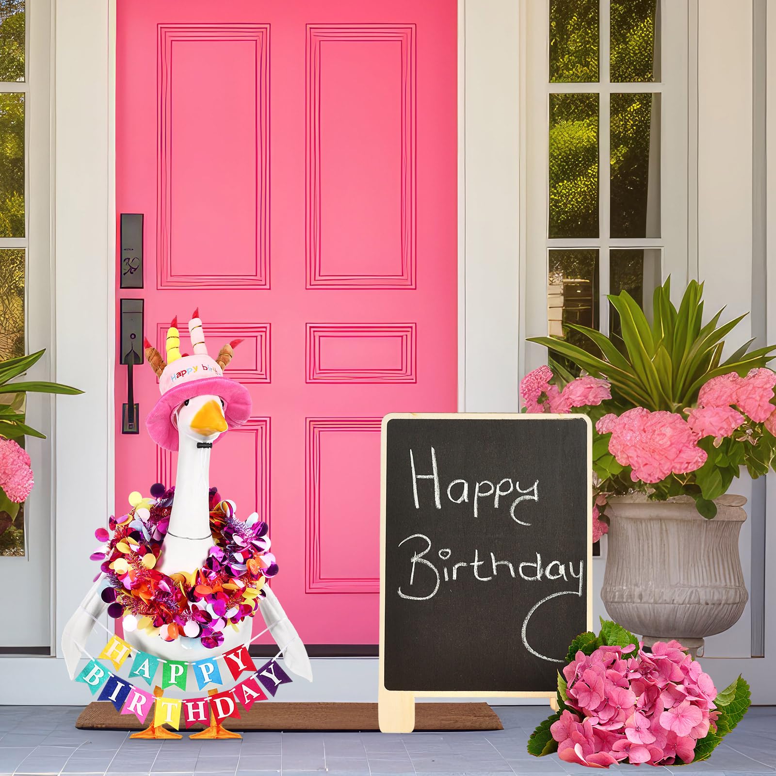 Abbylike Porch goose decor setup speeds effortless festive displays