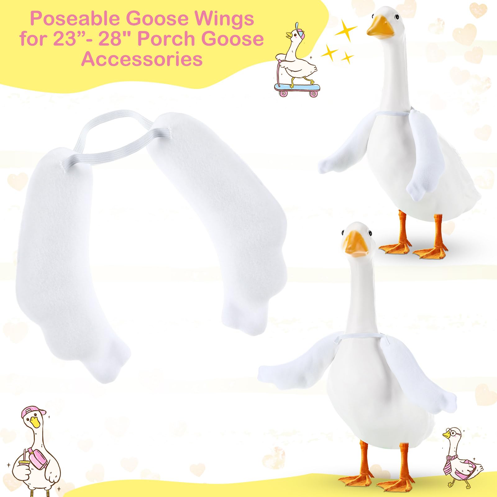 Abbylike poseable goose wings with wire adjustment for perfect fit
