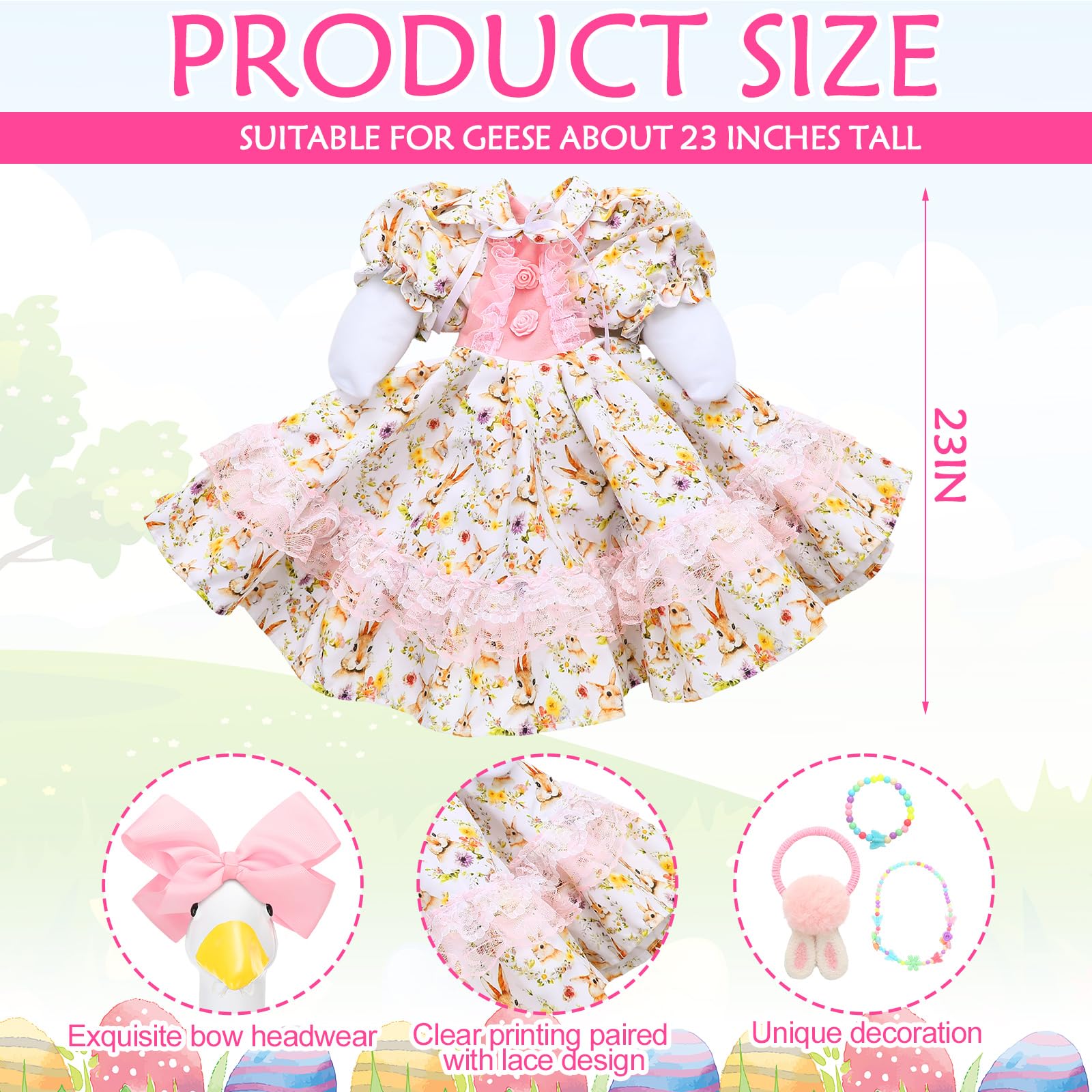 Abbylike durable fabric keeps the bunny-goose outfit soft and long-lasting.