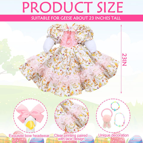 Abbylike durable fabric keeps the bunny-goose outfit soft and long-lasting.