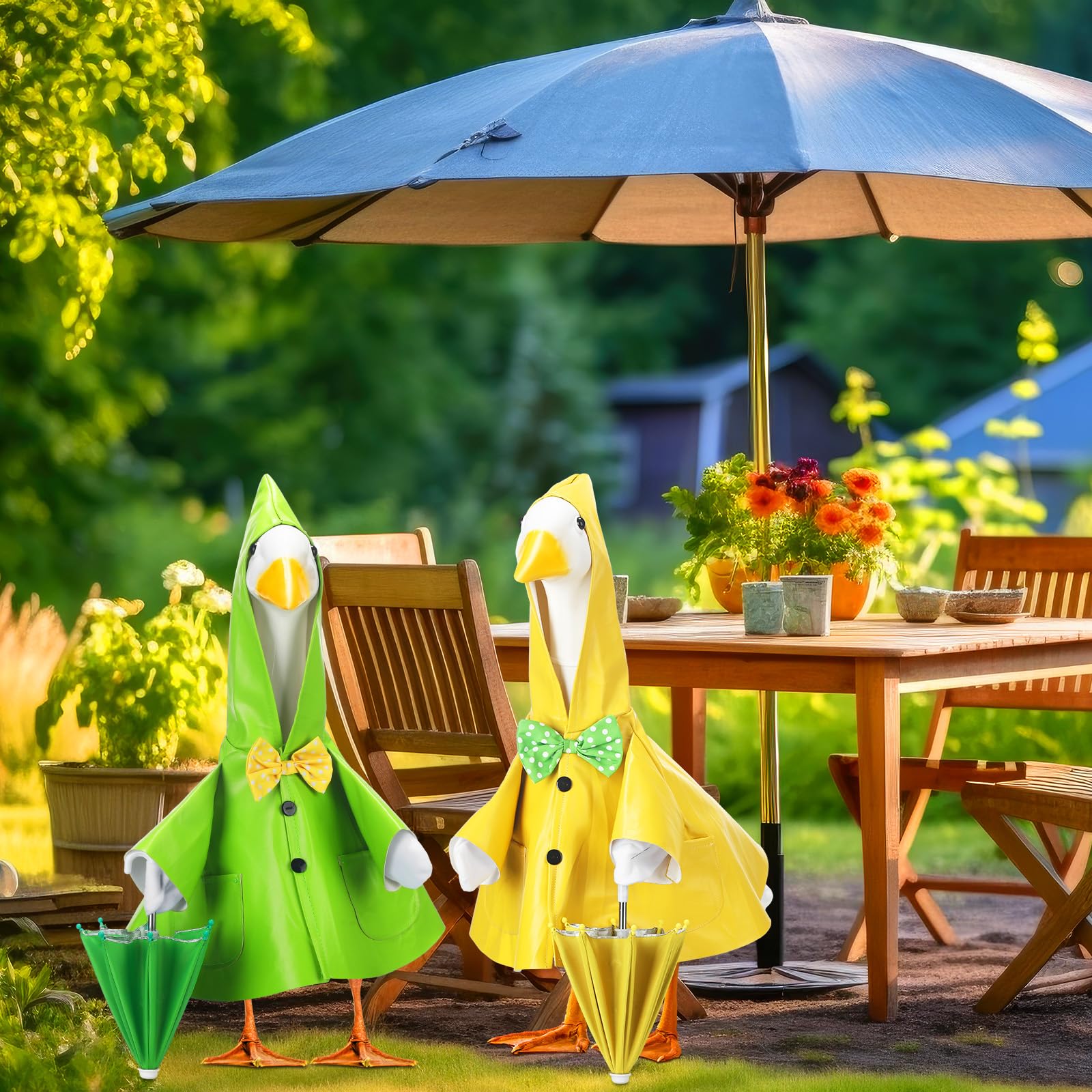 Abbylike two set goose outfits pack for cheerful garden decor