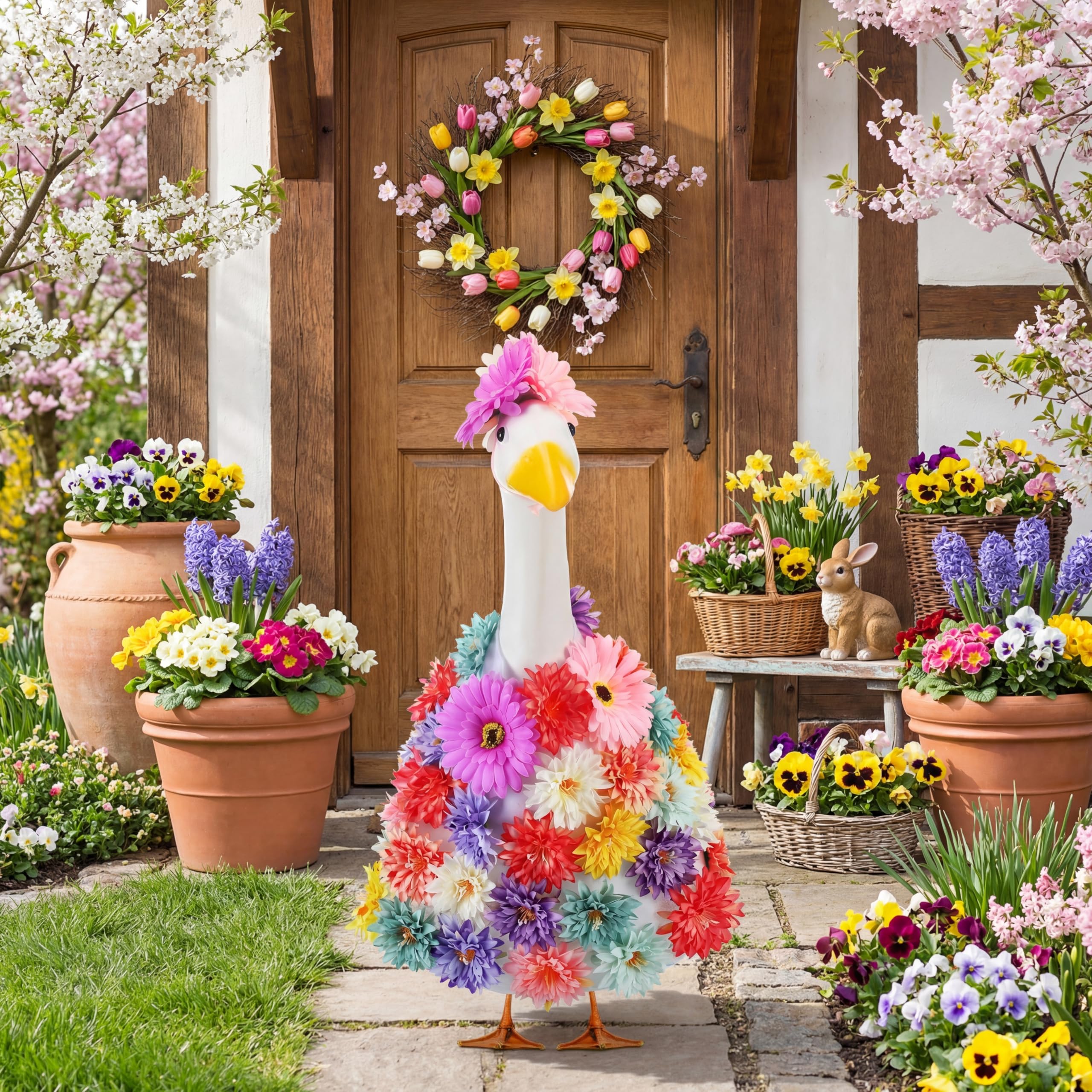 Abbylike vivid-pattern goose costume resists fading for outdoor color