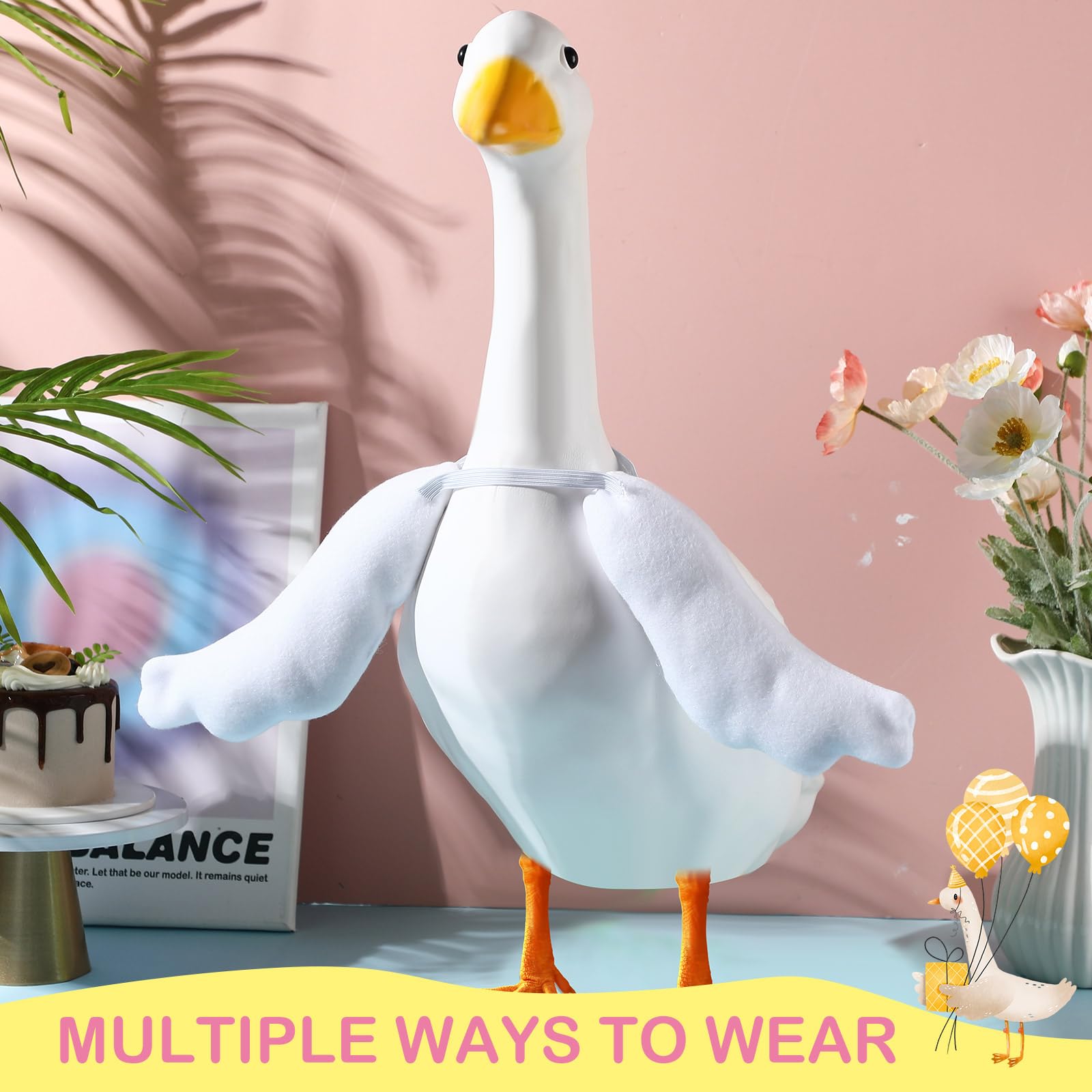 Abbylike white goose wings brighten yard decor and pairing options