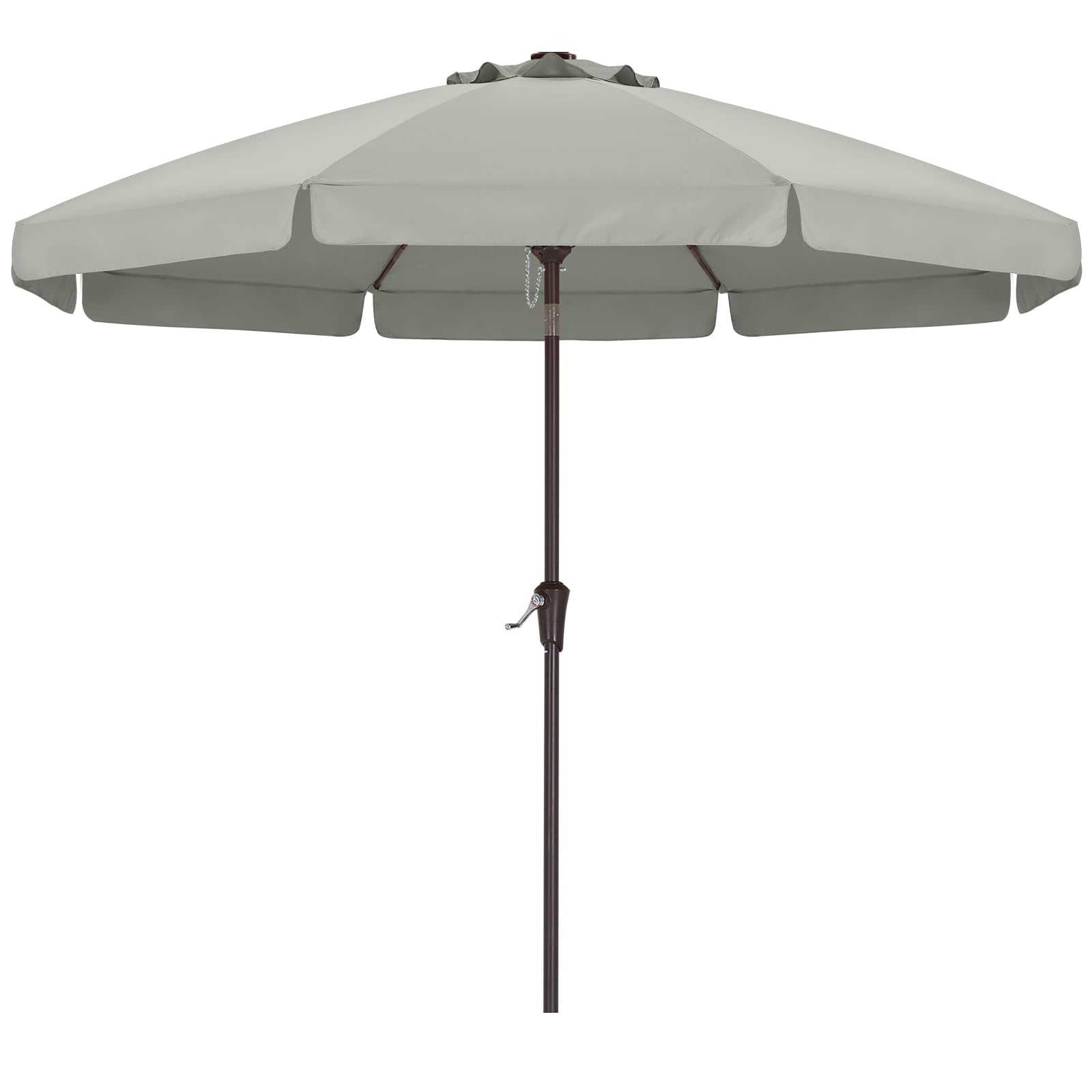ABCCANOPY 10ft scalloped patio umbrella top view shows spacious shade area for outdoor dining