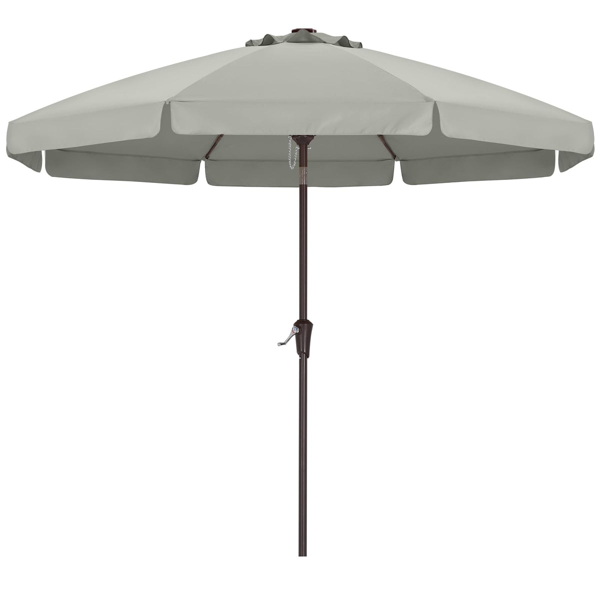 ABCCANOPY 10ft scalloped patio umbrella top view shows spacious shade area for outdoor dining