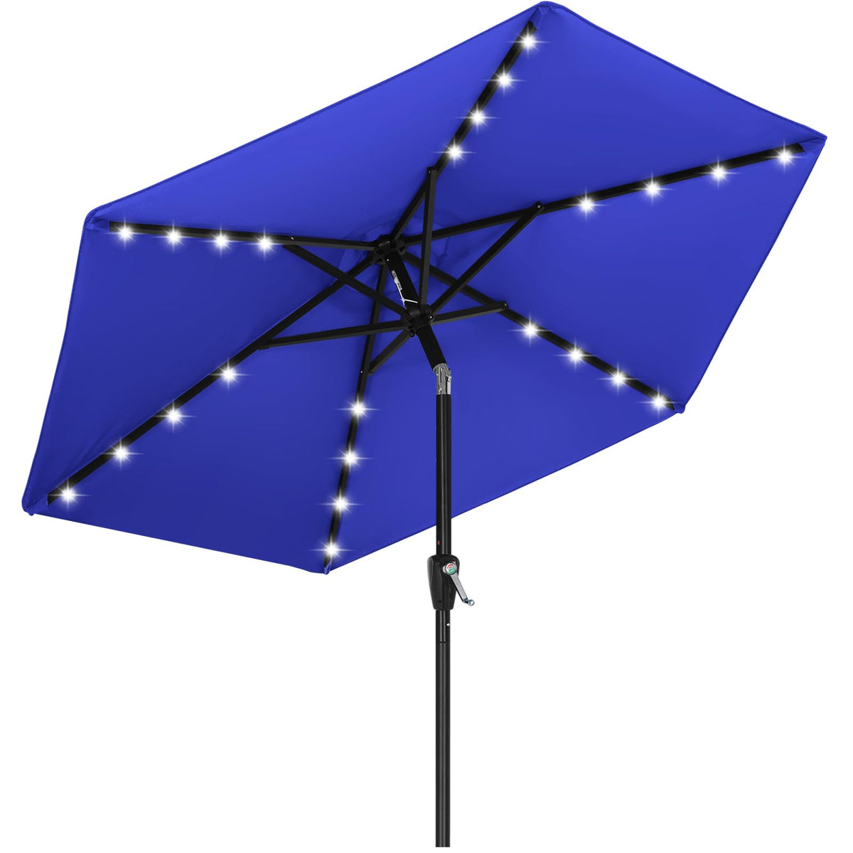 ABCCANOPY 7.5ft solar umbrella top view provides durable outdoor shade