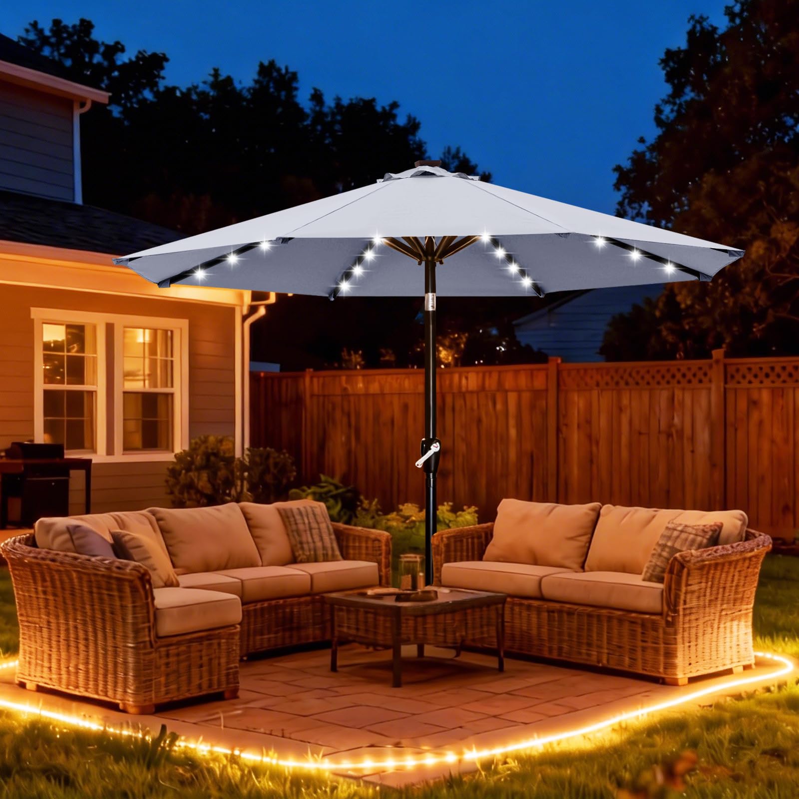 ABCCANOPY wind-stable umbrella provides shade during breezy days