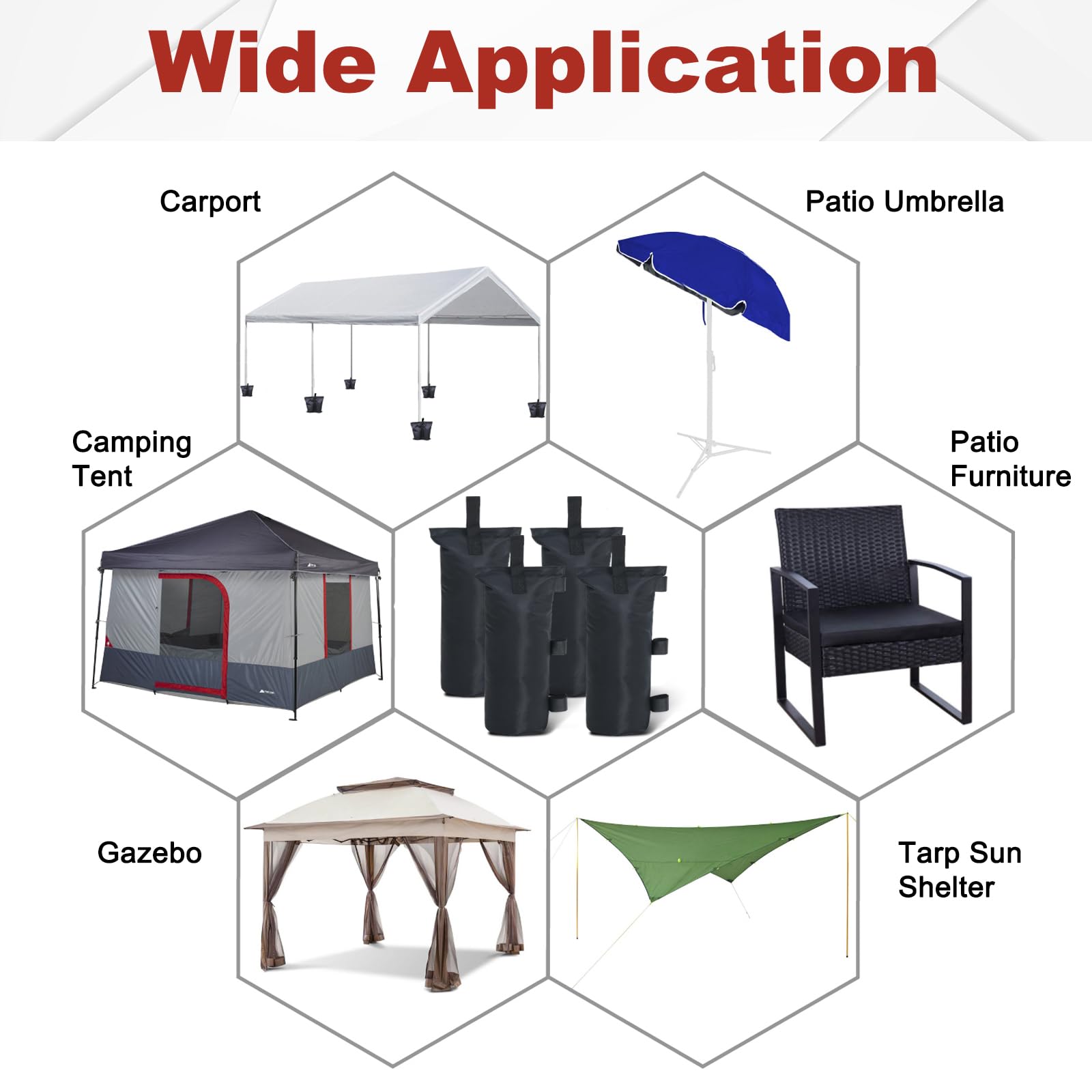 ABCCANOPY bag attached to a canopy leg demonstrates quick stabilization