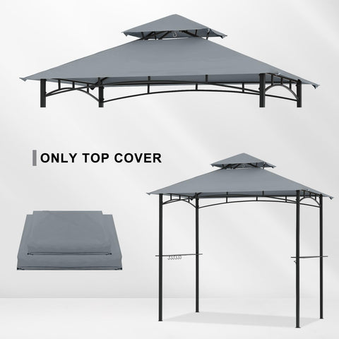 ABCCANOPY canopy replacement 5x8 gray top provides UV protection for sunny days.