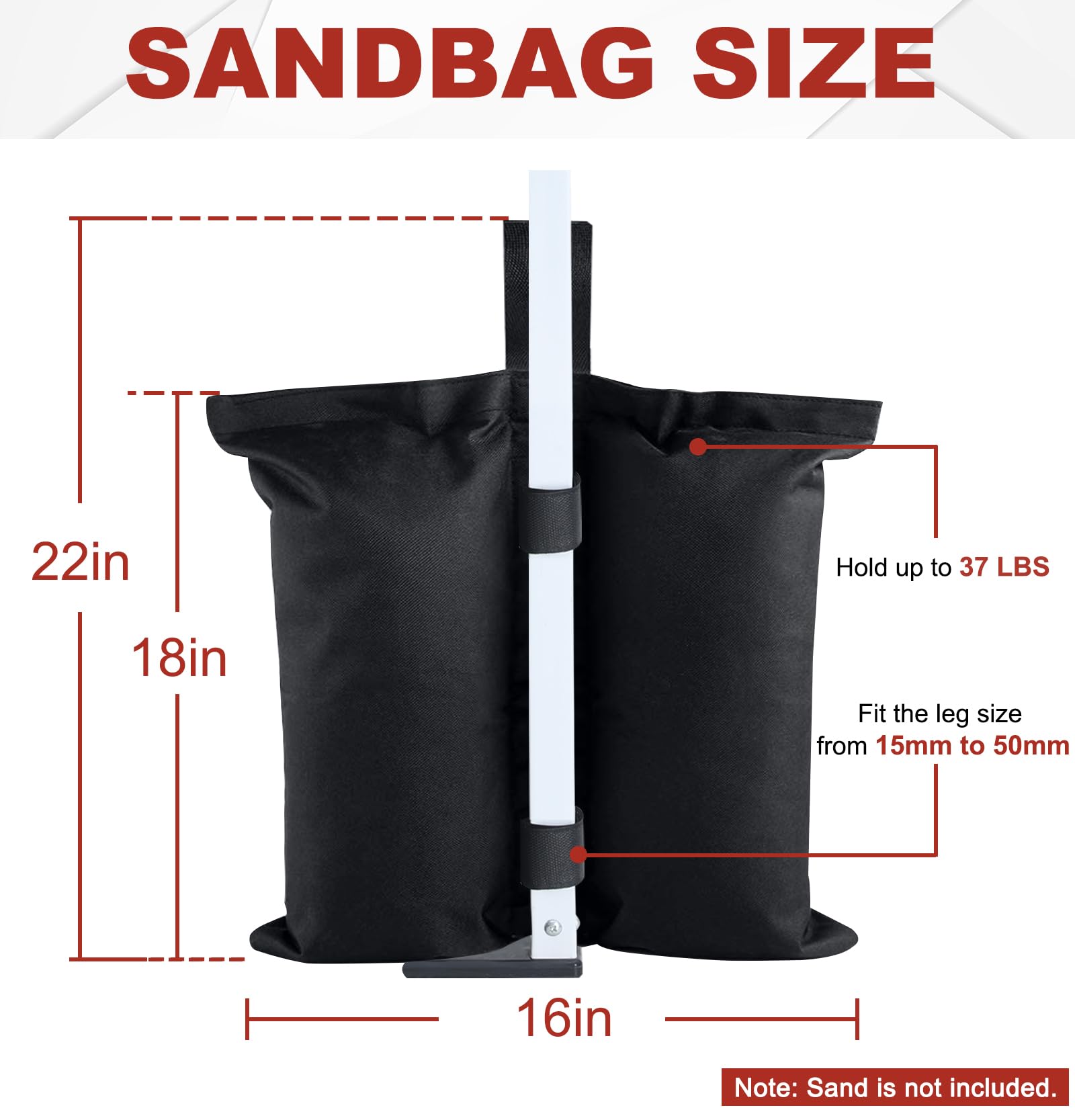 ABCCANOPY waterproof 1680D fabric ensures durable weather resistance.