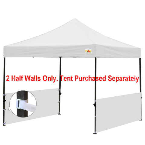 ABCCANOPY half wall side panel in white, ideal for extended shade on 10x15 setups.