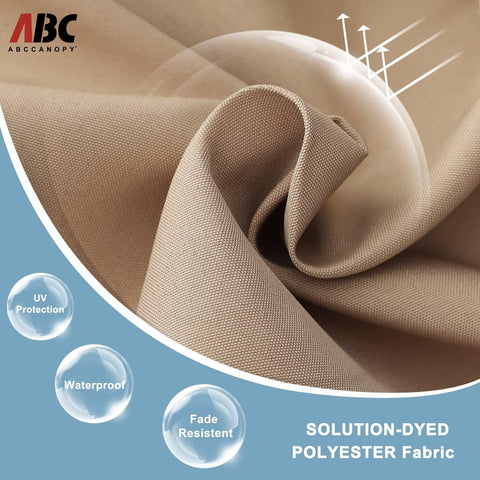 ABCCANOPY crank tilt control enabling 45° shade adjustment