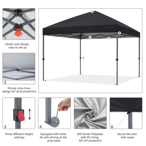 ABCCANOPY backyard use shows a shaded space for lounging and dining.
