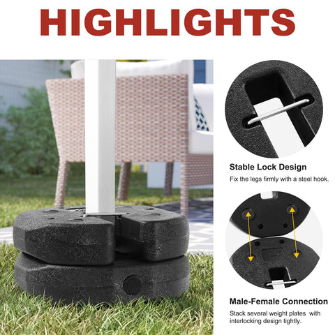 ABCCANOPY Stackable weights with male-female connection for added stability