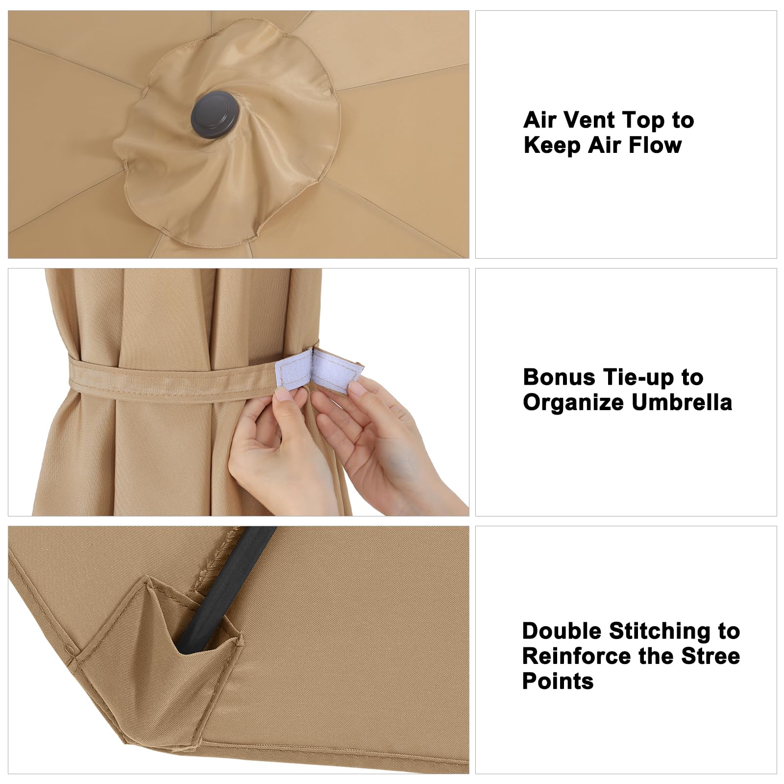 ABCCANOPY strap closure image highlights easy storage after use.