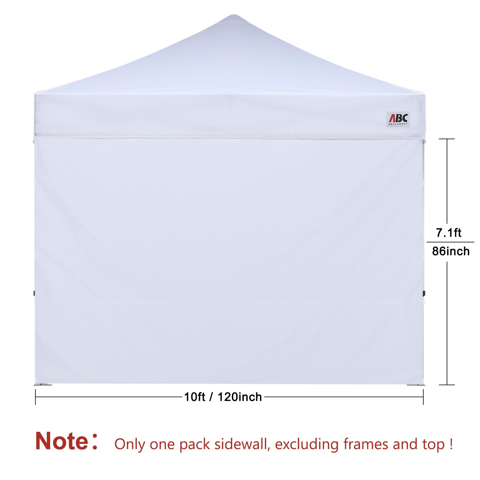 ABCCANOPY SunWall corner attachment with Velcro top for quick canopy setup