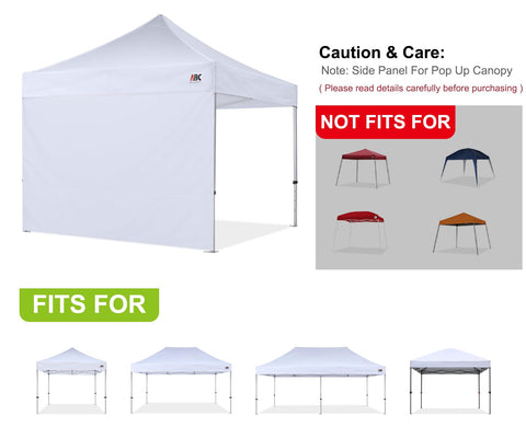 ABCCANOPY SunWall fitted on a 10x10 straight-leg canopy with secure enclosure