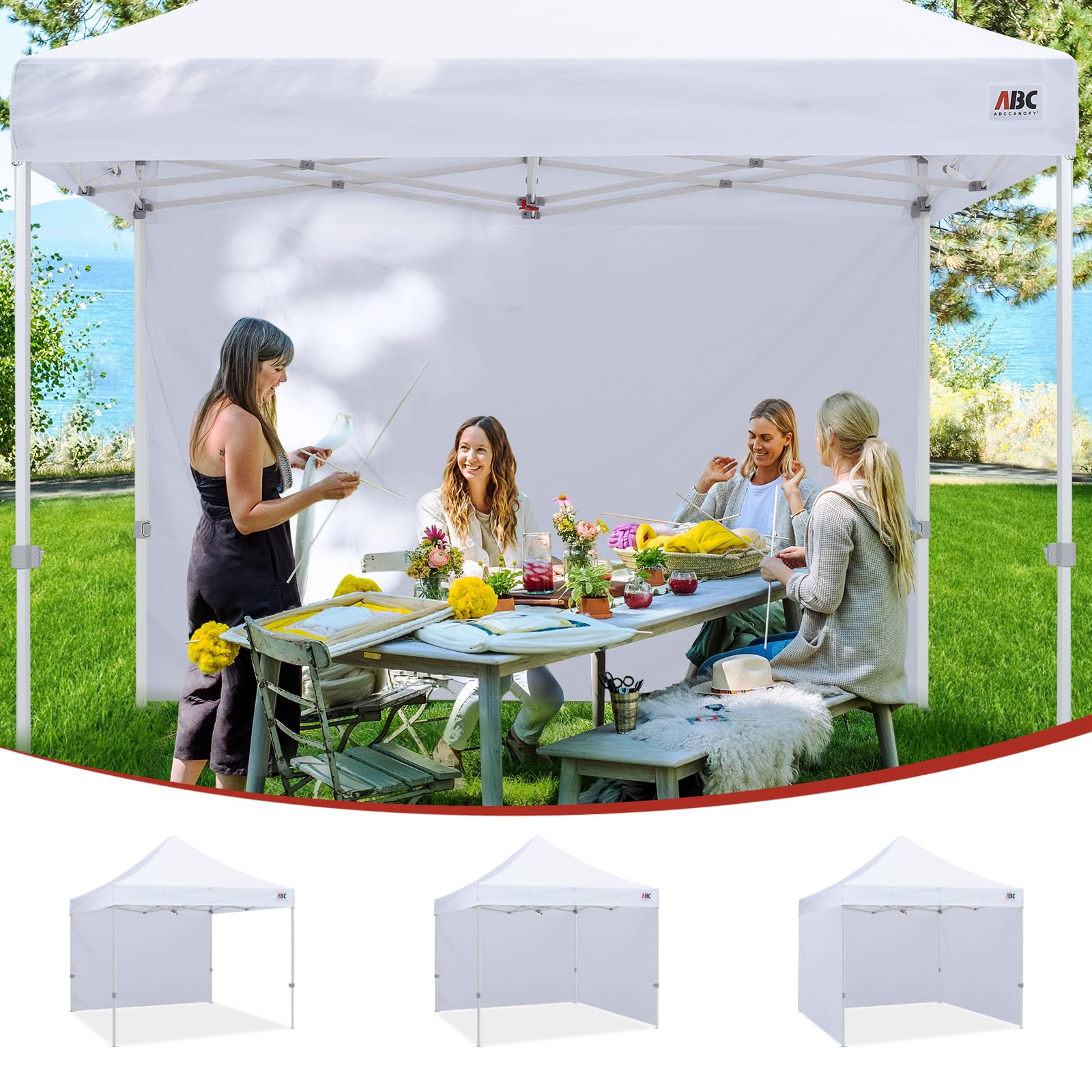 ABCCANOPY SunWall zip connectors allow seamless wall sharing.