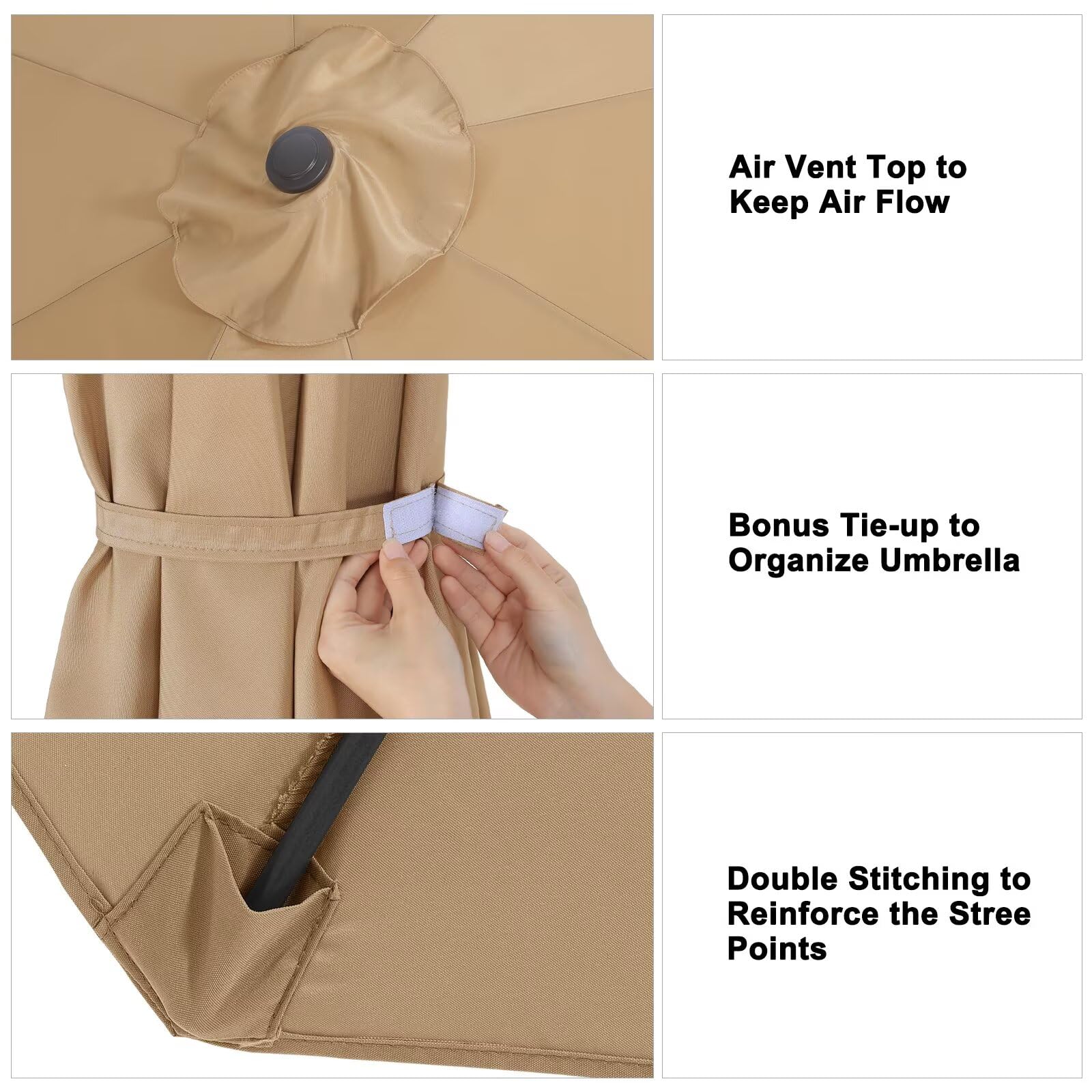 ABCCANOPY canopy top features a strap closure for easy storage.