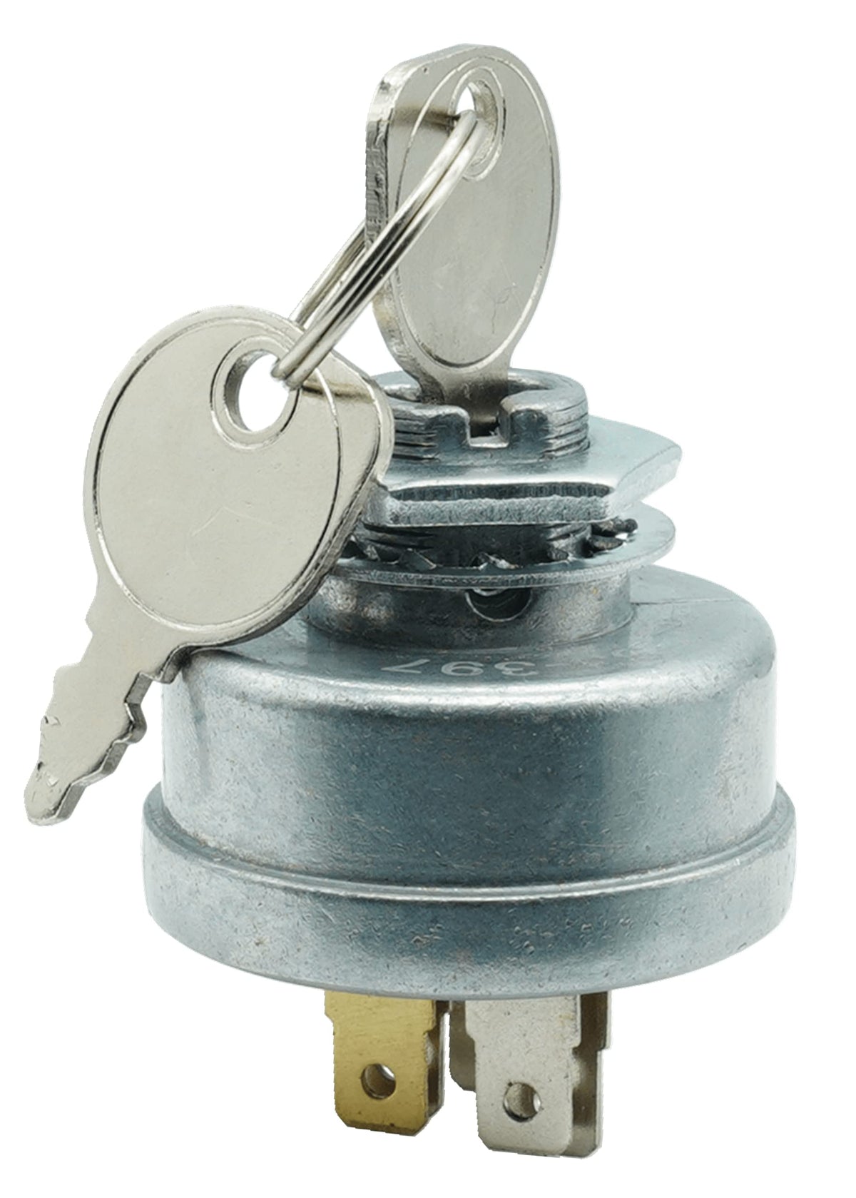 abczok ignition switch close-up shows 3-position, 5-terminal design for reliable starts.