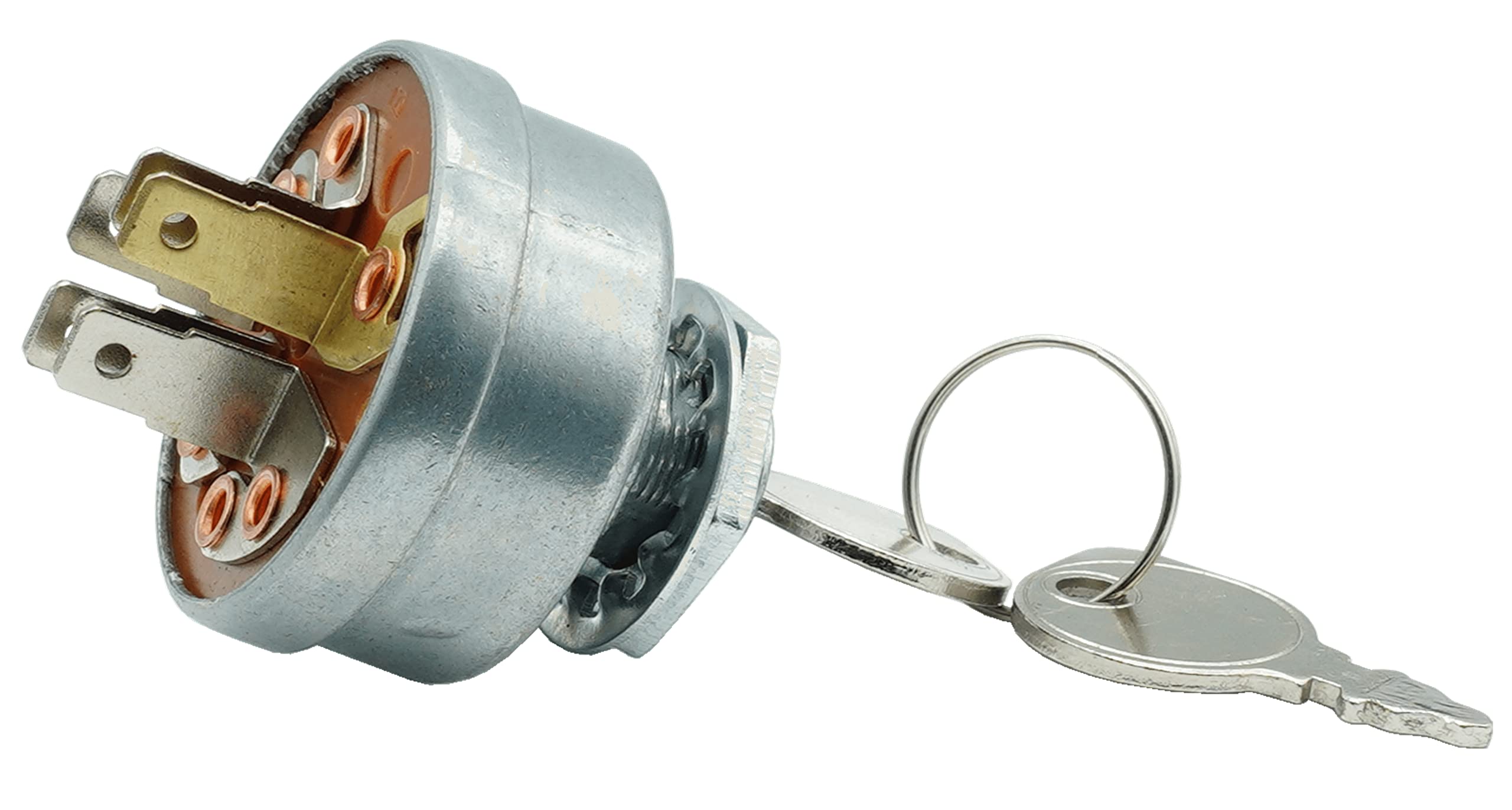 abczok ignition switch on mower dashboard preview suggests quick start potential.