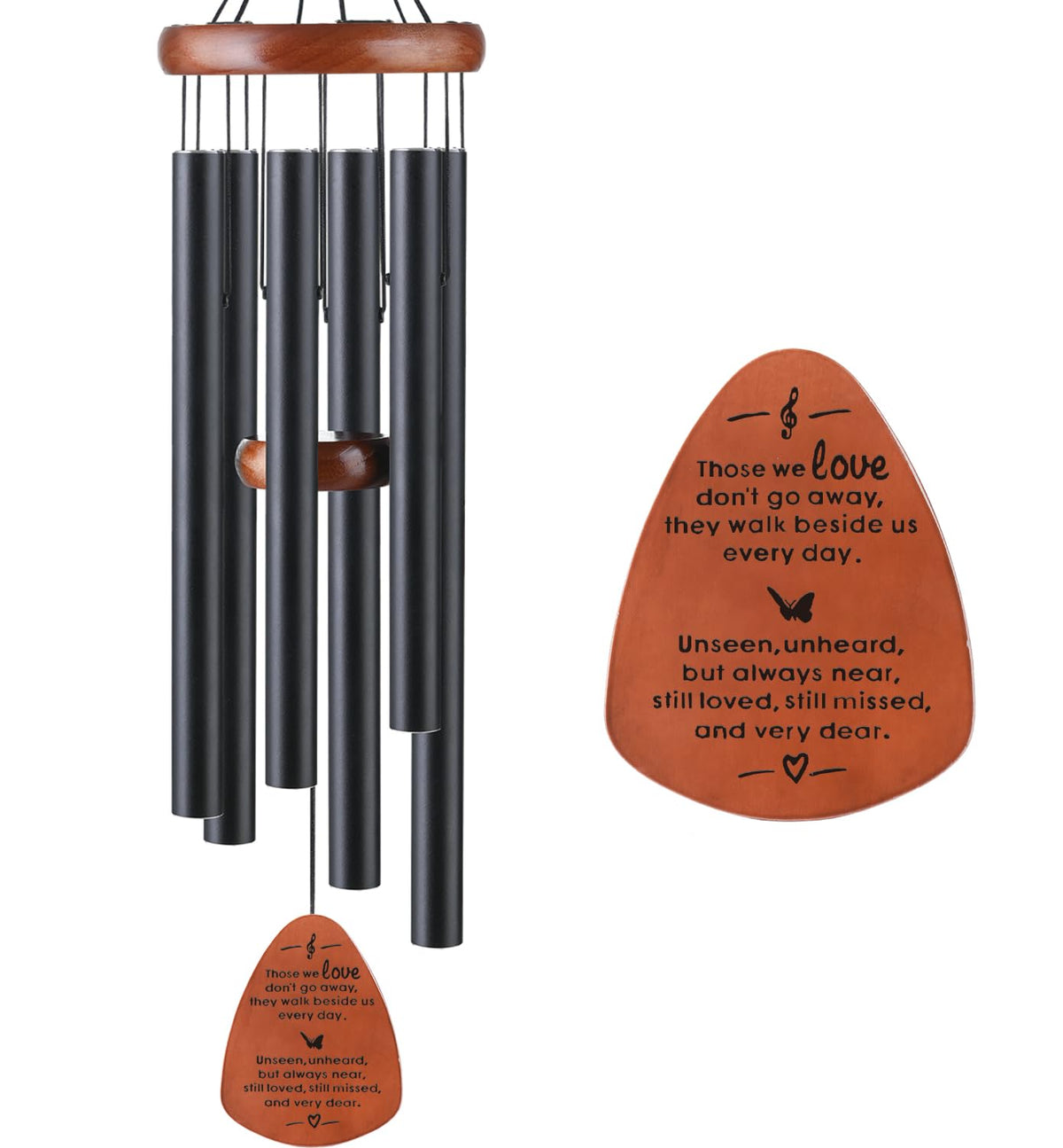 ABEICO memorial wind chimes 32-inch outdoor display for garden remembrance