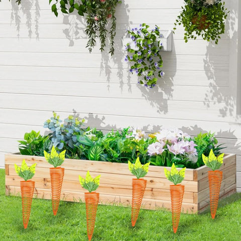 ABELOTS easy-installation iron stakes create quick Easter garden displays.