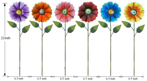 ABELOTS garden stake with shimmering gradient finish adds color to borders