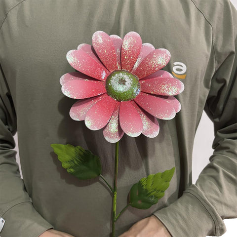 ABELOTS 3D flower stakes create depth along pathways and patios