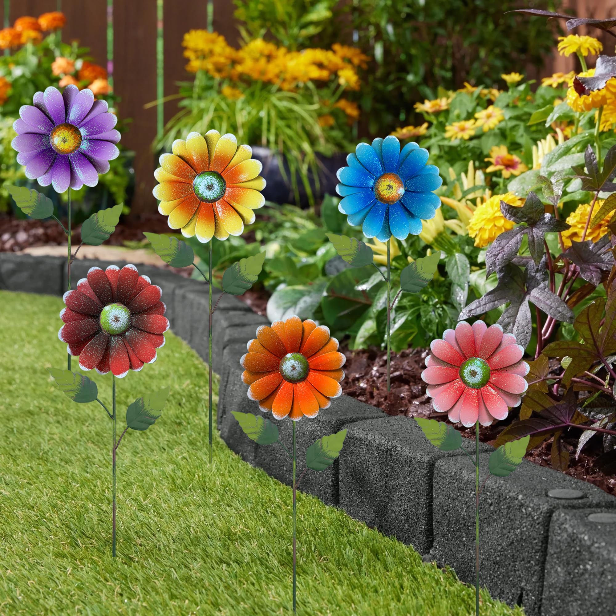 ABELOTS decorative yard stakes are easy to install and update outdoor scenes