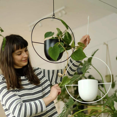 ABETREE outdoor hanging planters ideal for patios and balconies.