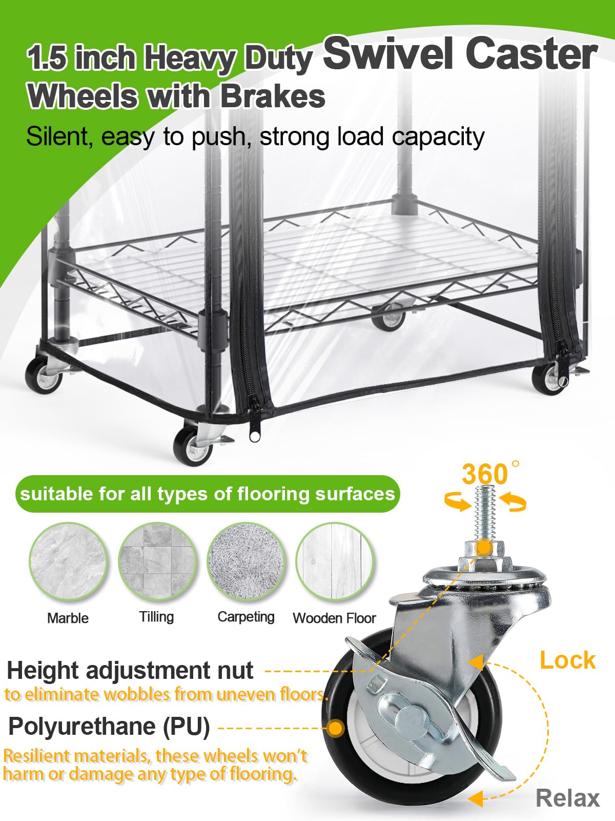 Abimars 5-Tier Mini Greenhouse adjustable shelves shown fitting plants of varying sizes easily