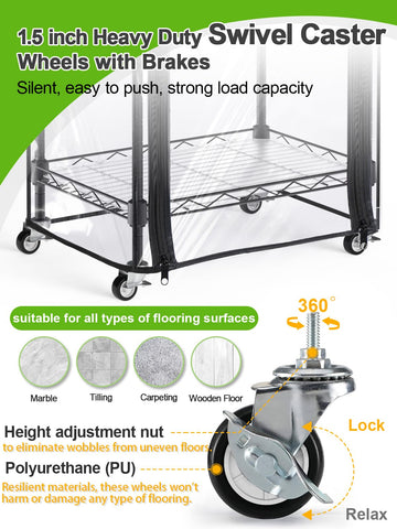 Abimars 5-Tier Mini Greenhouse adjustable shelves shown fitting plants of varying sizes easily