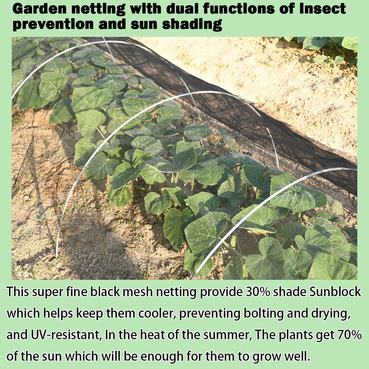 Abimars Thicker Garden Netting Cuttable edges allow precise sizing.